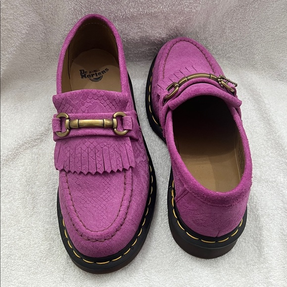 Dr. Martens Fuchsia Textured Loafers - Picture 6 of 6